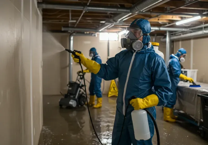 Basement Sanitization and Antimicrobial Treatment process in Sandy, OR