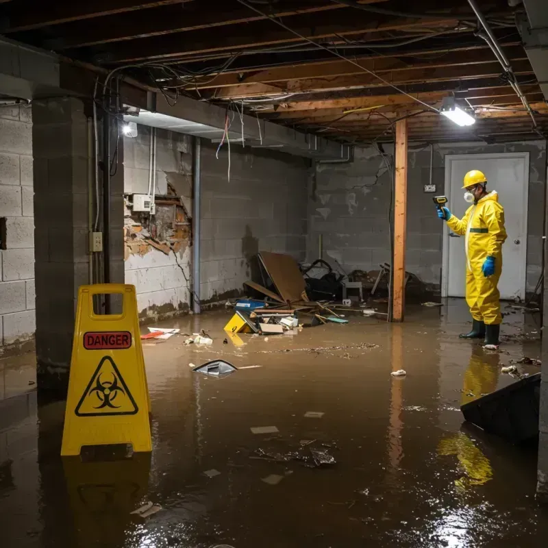 Flooded Basement Electrical Hazard in Sandy, OR Property